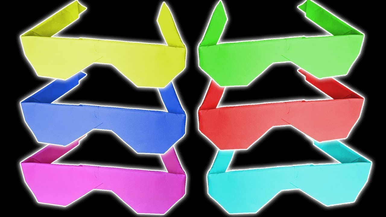 Gafas o Lentes de papel | Origami | Papiroflexia