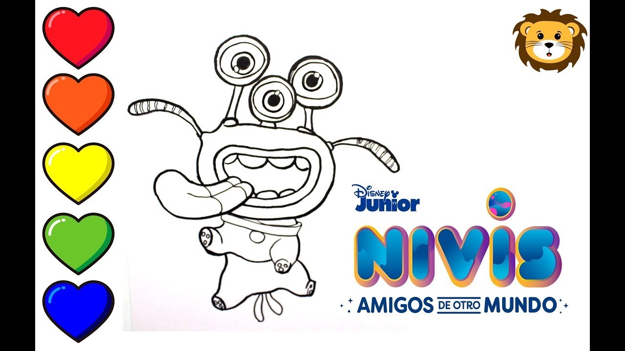 How to draw Nox The Nivis - Amigos de otro mundo Disney - Como dibujar los nivis - Dibujos niños