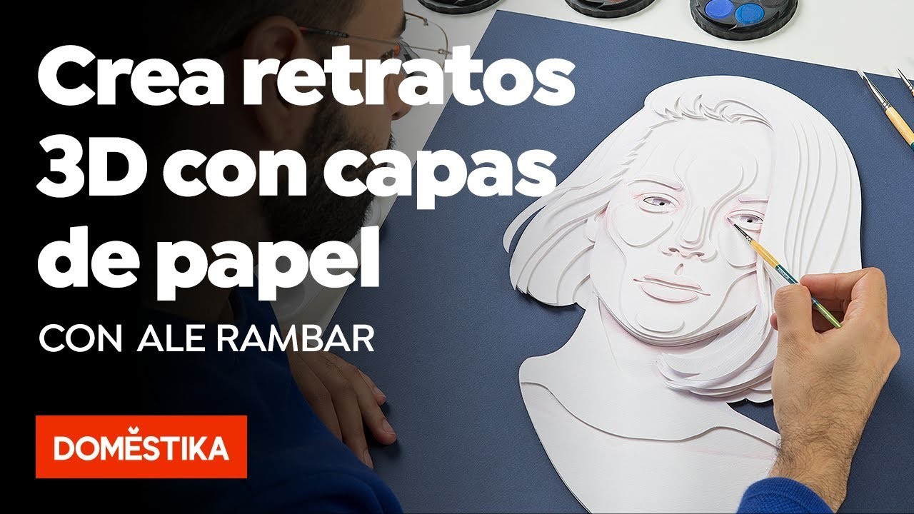 Retratos 3D con capas de papel – Curso online de Ale Rambar