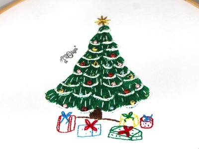 Cómo Bordar Árbol de Navidad | Christmas Tree Embroidery