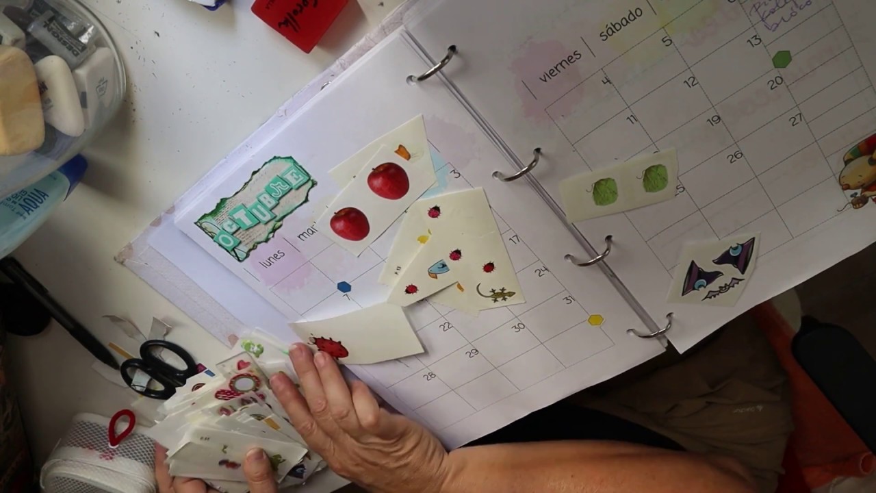 DIY ???? DECORA TU AGENDA  OCTUBRE 2019 Personaliza tu planificador mensual planea conmigo