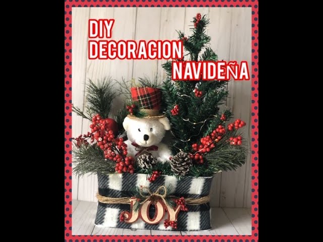 DIY DECORACIÓN NAVIDEÑA 2019????. DIY DOLLAR TREE NAVIDEÑO.COMO HACER UN CENTRO DE MESA NAVIDENO.