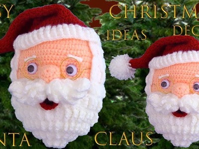 Ideas de Navidad 2019 Papá Noel Colgante para puertas a crochet easy Christmas decor