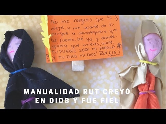 MANUALIDAD RUT CREYÓ EN DIOS Y FUE FIEL.ESCUELA DOMINICAL