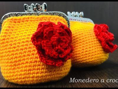 Monedero tejido a Crochet ♥♥♥