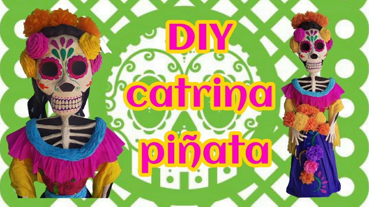 Piñata de catrina .  DIY catrina. make a mexican catrina