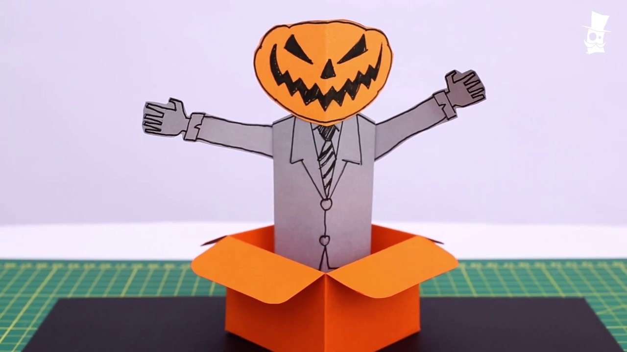 Pop-Up Tutorial: Tarjeta de Halloween - Señor Calabaza