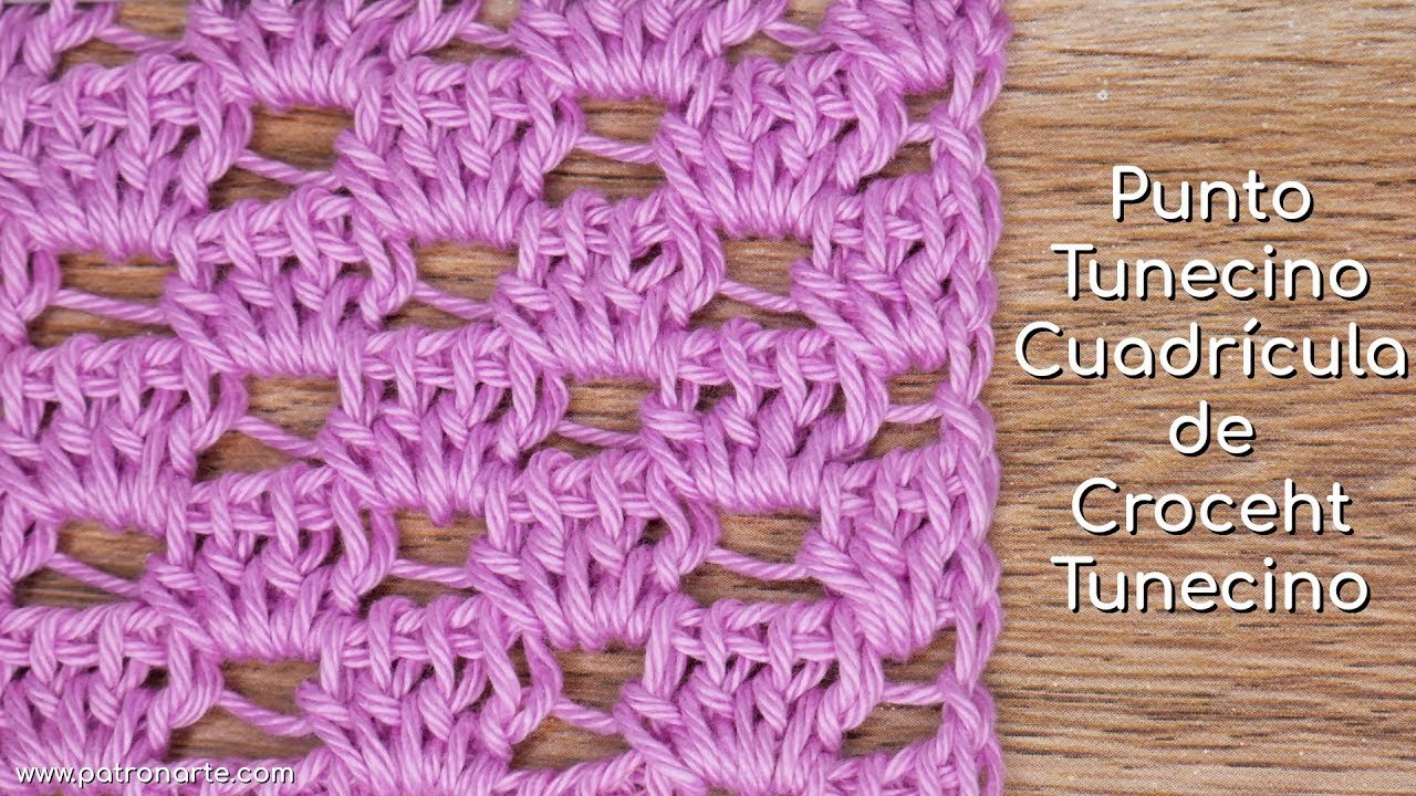 Punto Tunecino Cuadrícula de Crochet Tunecino | Aprende Crochet Tunecino Paso a Paso