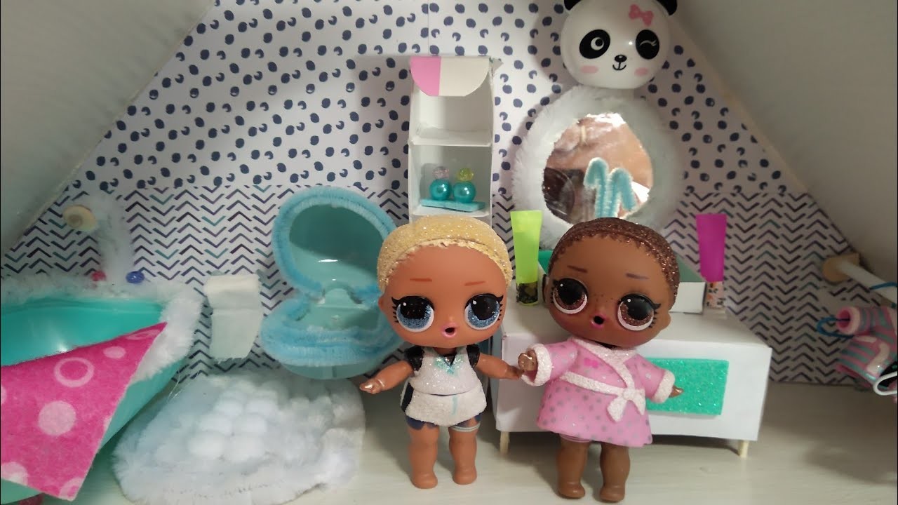 TUTORIAL Aseo para casa de muñecas. DIY Doll bathroom. L.o.L sorpresa!!! para niños