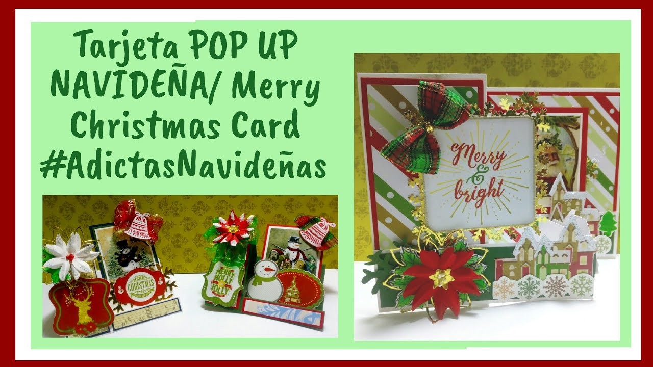 #tutorial ❄Tarjeta POP UP de Navidad.????Merry Christmas Card. #AdictasNavideñas????