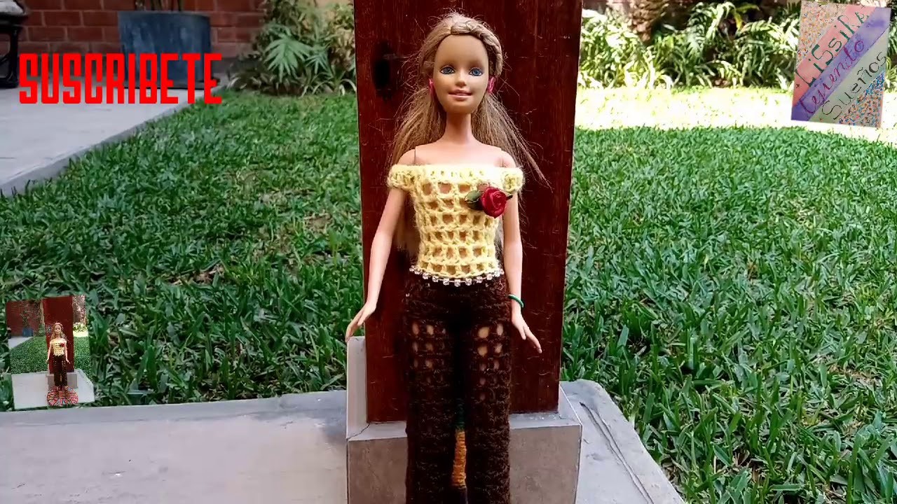 Barbie fashion(2019)enterizo y botitas tejidas a crochet