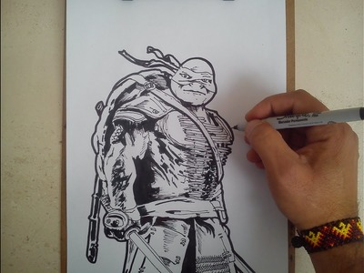 Como dibujar a leonardo tortugas ninja 2. HOW TO DRAW A LEONARDO TURTLES NINJA 2