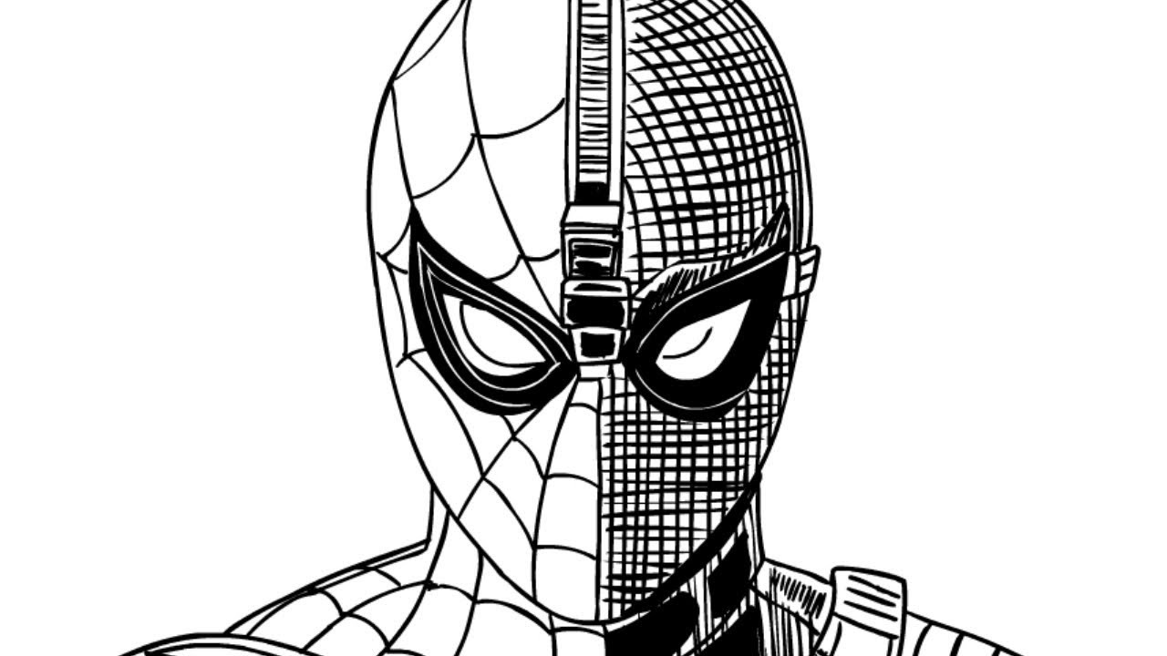 Como dibujar a Spider-Man de Far From Home o Lejos de Casa paso a paso