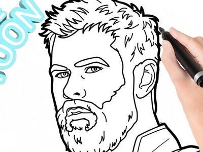 Como dibujar a Thor cabello corto paso a paso