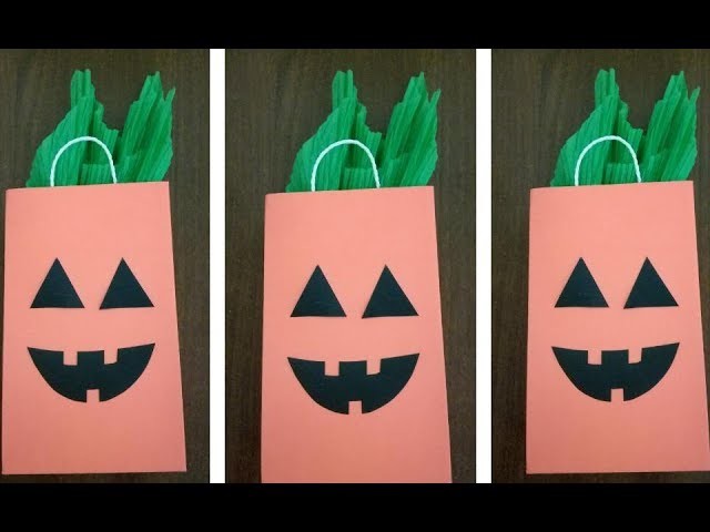 ¿como hacer bolsa de regalo? calabaza