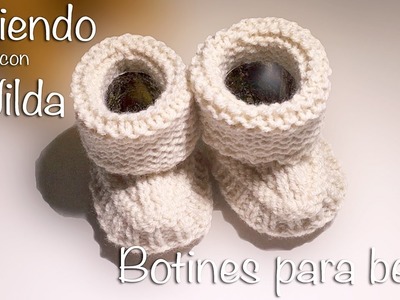 ???? Cómo tejer botitas para bebé (dos agujas). how to knit baby boots (needles)