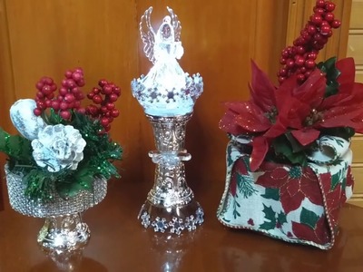 DIY Tres bonitos  adornos para Navidad con material reciclado.