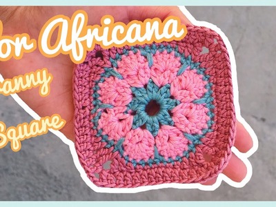 Flor Africana. Granny Square - Técnica Crochet