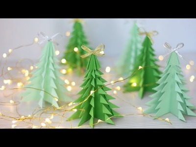 Árboles de papel navideños - Adornos de Navidad DIY