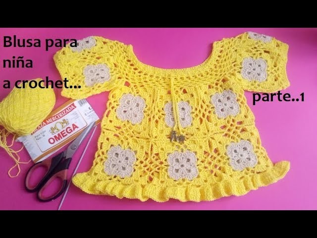 Blusa para niña a crochet