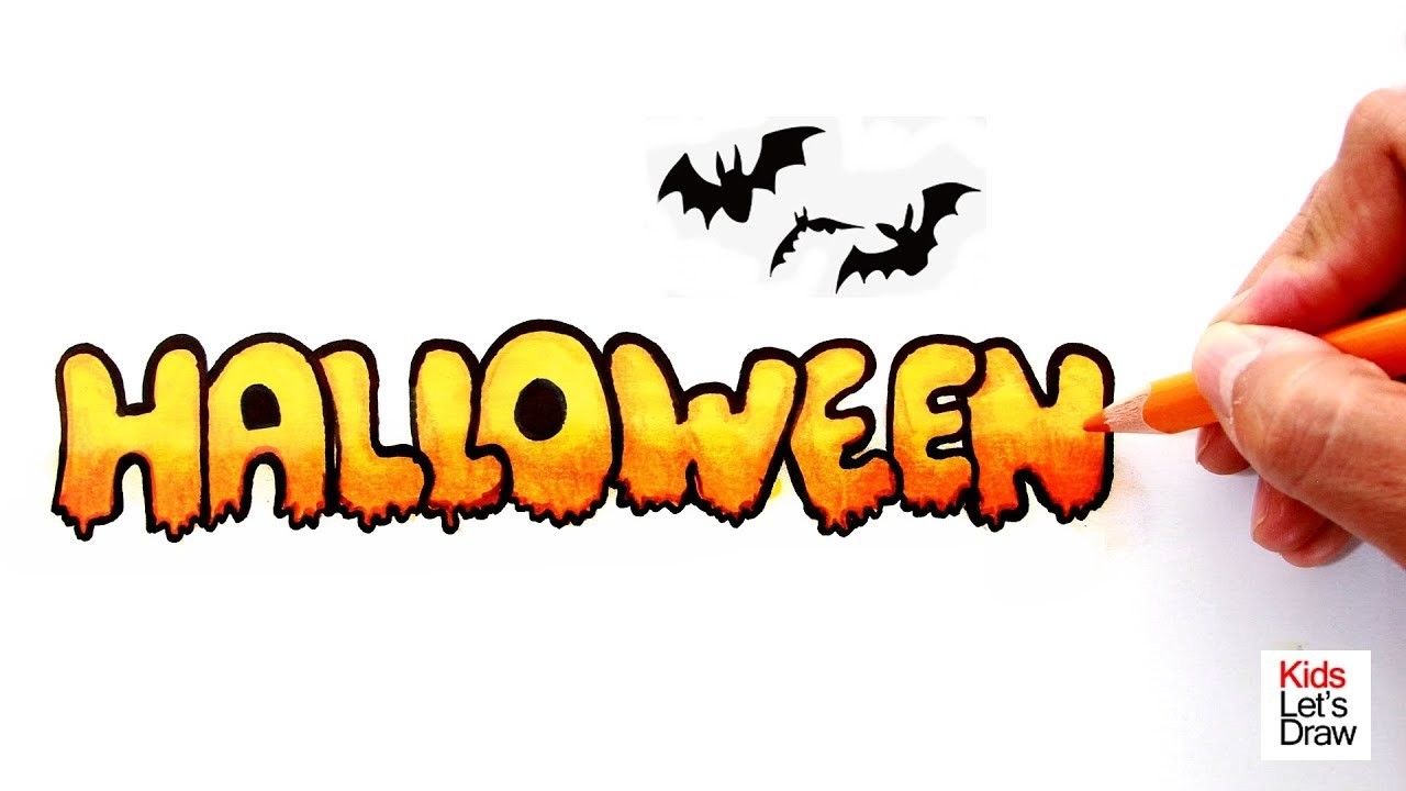 Cómo Dibujar Letras de HALLOWEEN fácil | How to draw Halloween Letters Easy