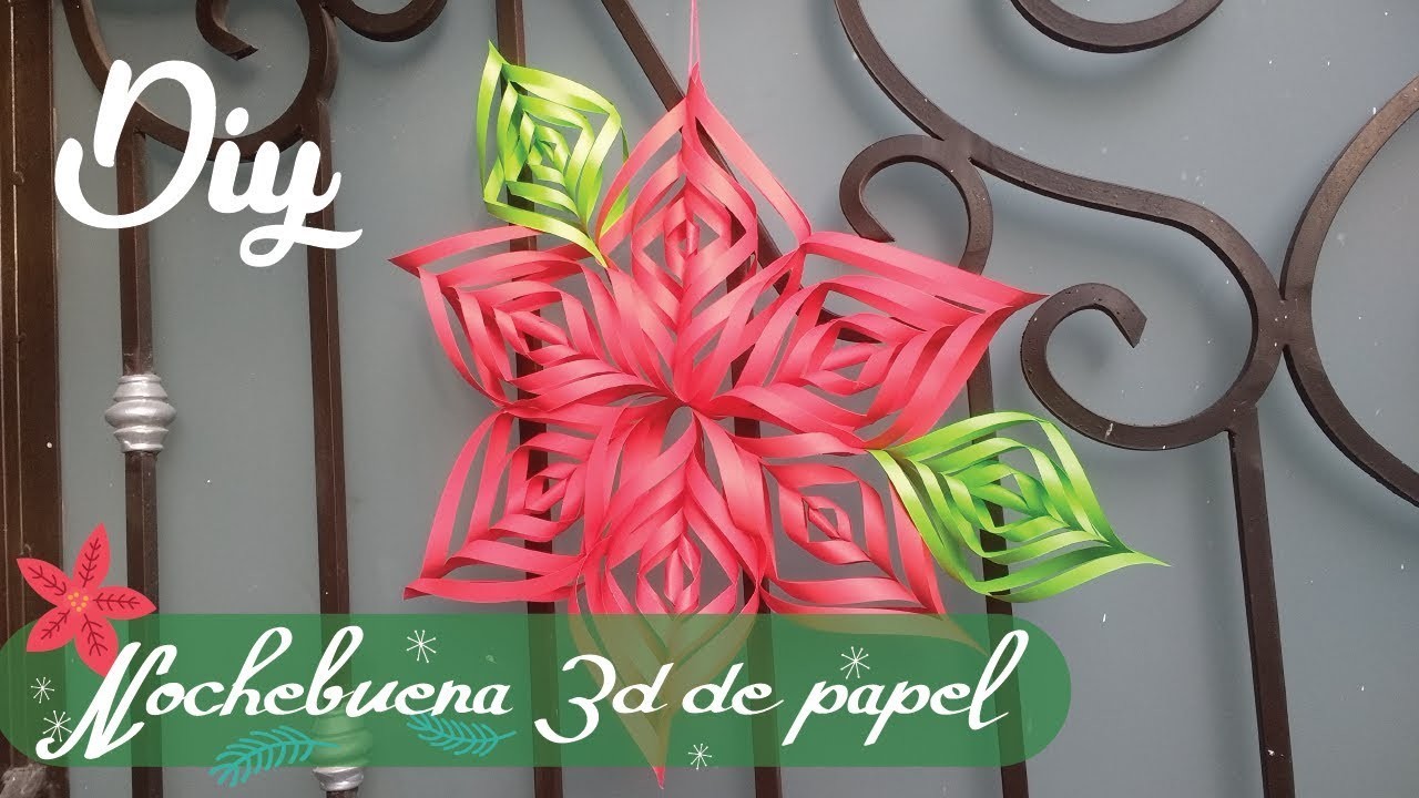 Cómo hacer NOCHEBUENAS 3D de papel. DIY adornos para navidad 2020????