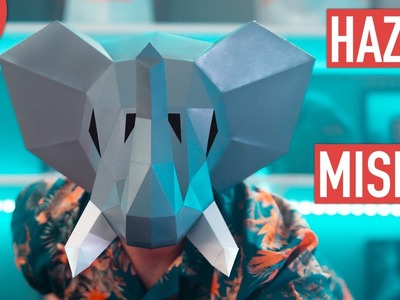 Cómo hacer una Máscara de Elefante con Papel o Cartulina en 3D | Plantillas para Imprimir