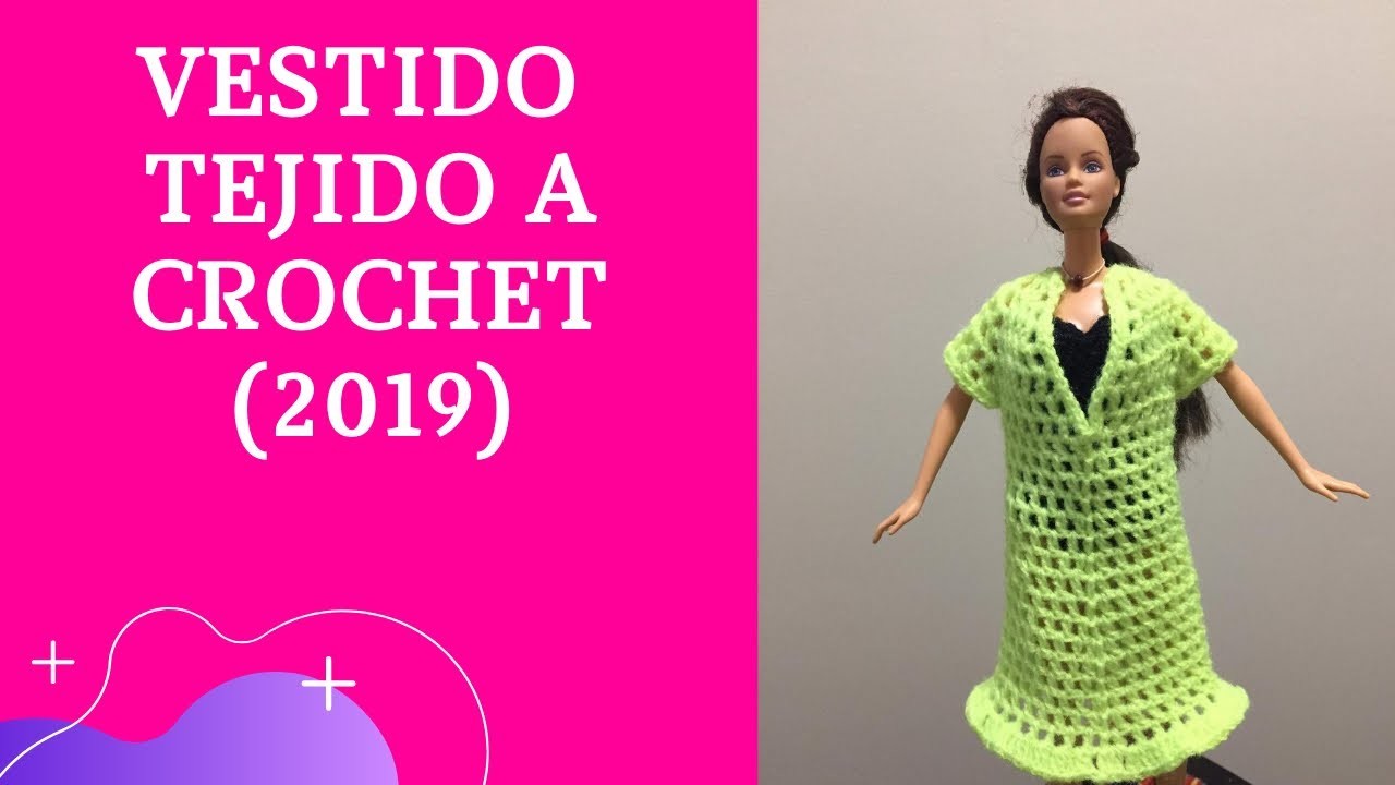 Como tejer vestido a crochet para Barbie(2019) vestido de verano