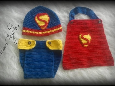 Disfraz de Superman en crochet-gorro parte 1