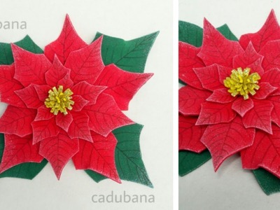 DIY flores navideñas fácil y rápido | CADUBANA