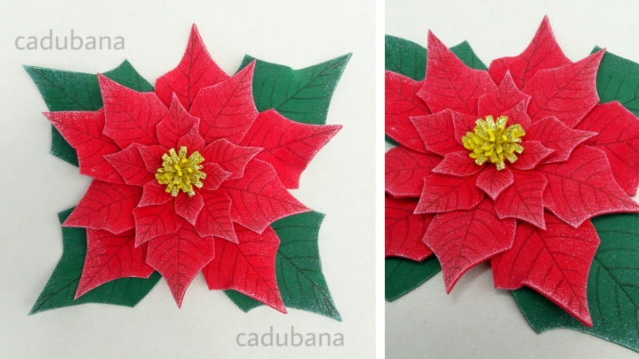DIY flores navideñas fácil y rápido | CADUBANA