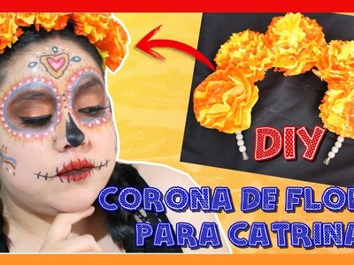 DIY HAZ TU PROPIA CORONA DE FLORES PARA CATRINA UTILIZANDO PAPEL CHINA Y UNA DIADEMA| Danny Chávez????