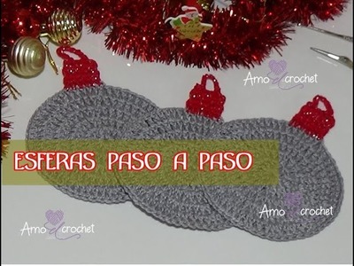 Esfera de navidad en crochet #Posavasos