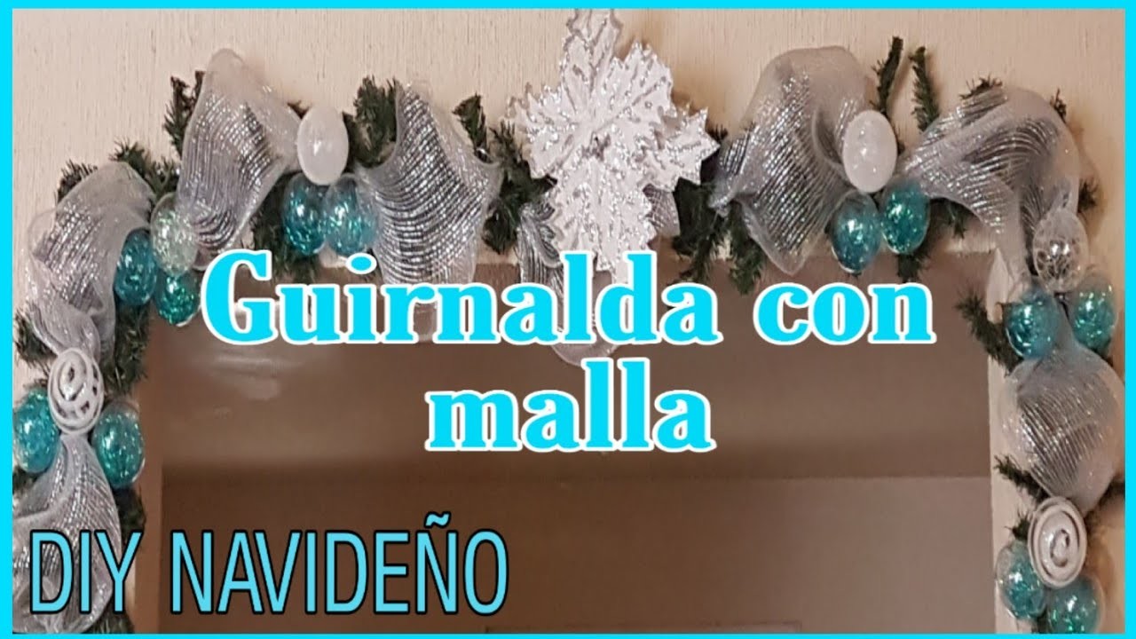 Guirnalda con malla|DIY Navideño
