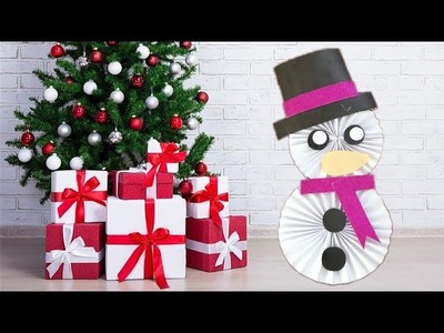 *Hagamos un muñeco de nieve con papel????*   *DIY MANUALIDADES PARÁ NAVIDAD*  Soy Rosa