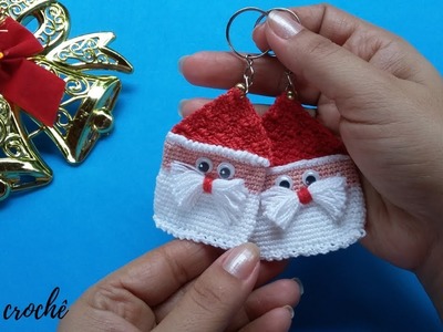 Llaveros a Crochet, Papá Noel para Navidad