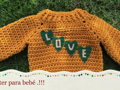 Tutorial (suéter a crochet para bebé)tejiendo con Erica.!!
