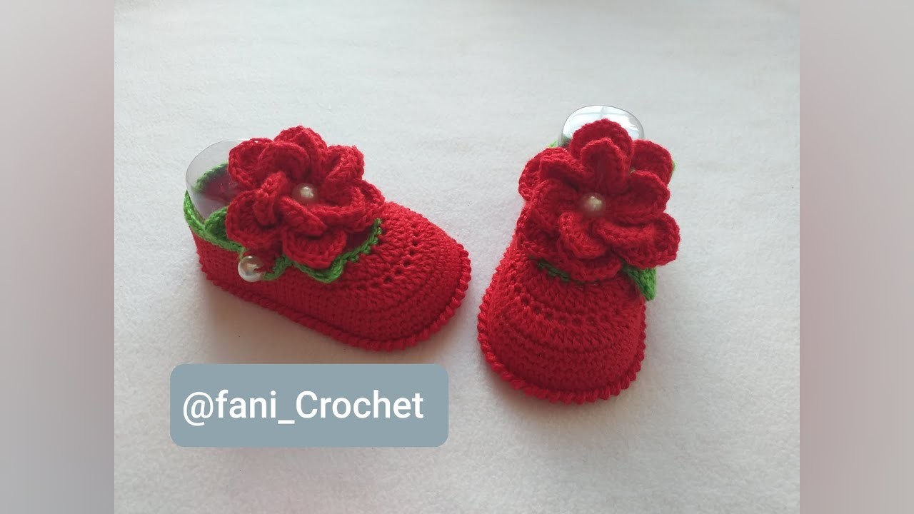 Zapatitos a Crochet o Ganchillo *Modelo Susii*. 0 a 3 meses.
