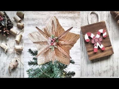 3 manualidades para navidad. farmhouse rustica.diys rapidos y faciles