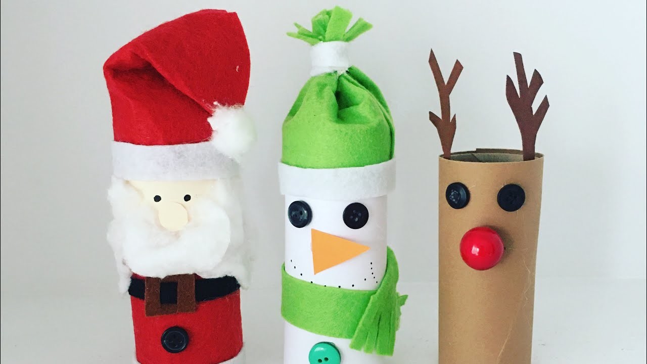 Adornos navideños infantiles con material reciclado || manualidades infantiles