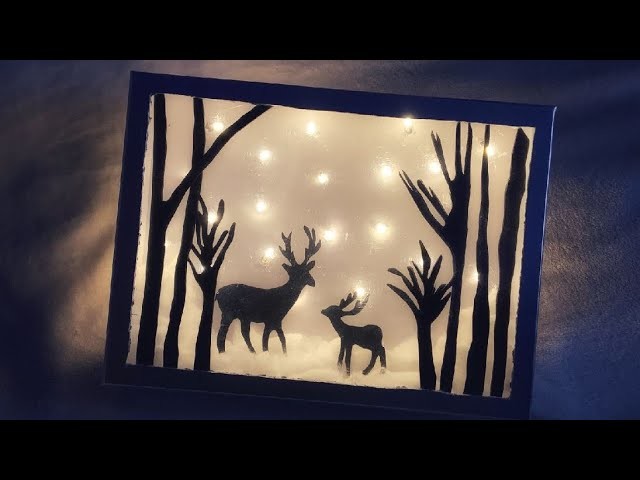 CAJA DE LUZ EN 3D - DIY - light box 3D - Adornos navidad - christmas deco
