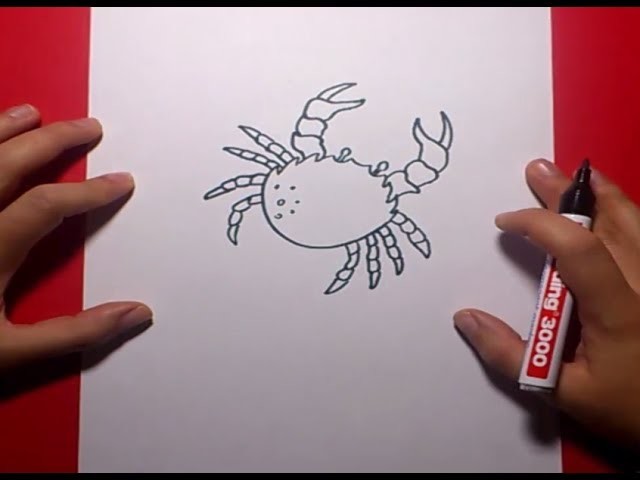 Como dibujar un cangrejo paso a paso 2 | How to draw a crab 2
