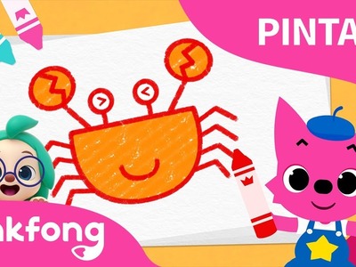 ¿Cómo se pinta un cangrejo? | Canciones para Pintar | Animales | Pinkfong Canciones Infantiles