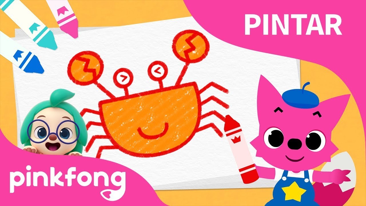 ¿Cómo se pinta un cangrejo? | Canciones para Pintar | Animales | Pinkfong Canciones Infantiles