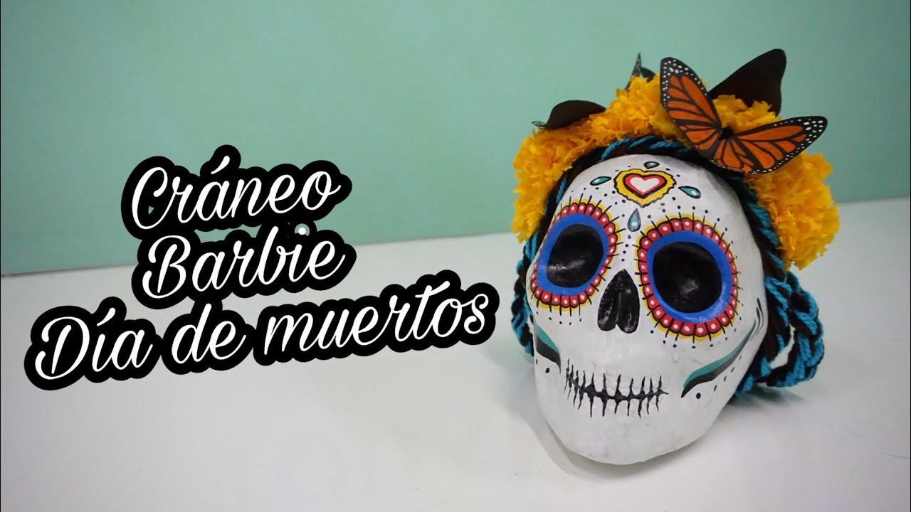 Decora un cráneo inspirado en Barbie día de muertos | #DíaDeMuertos #Manualidades