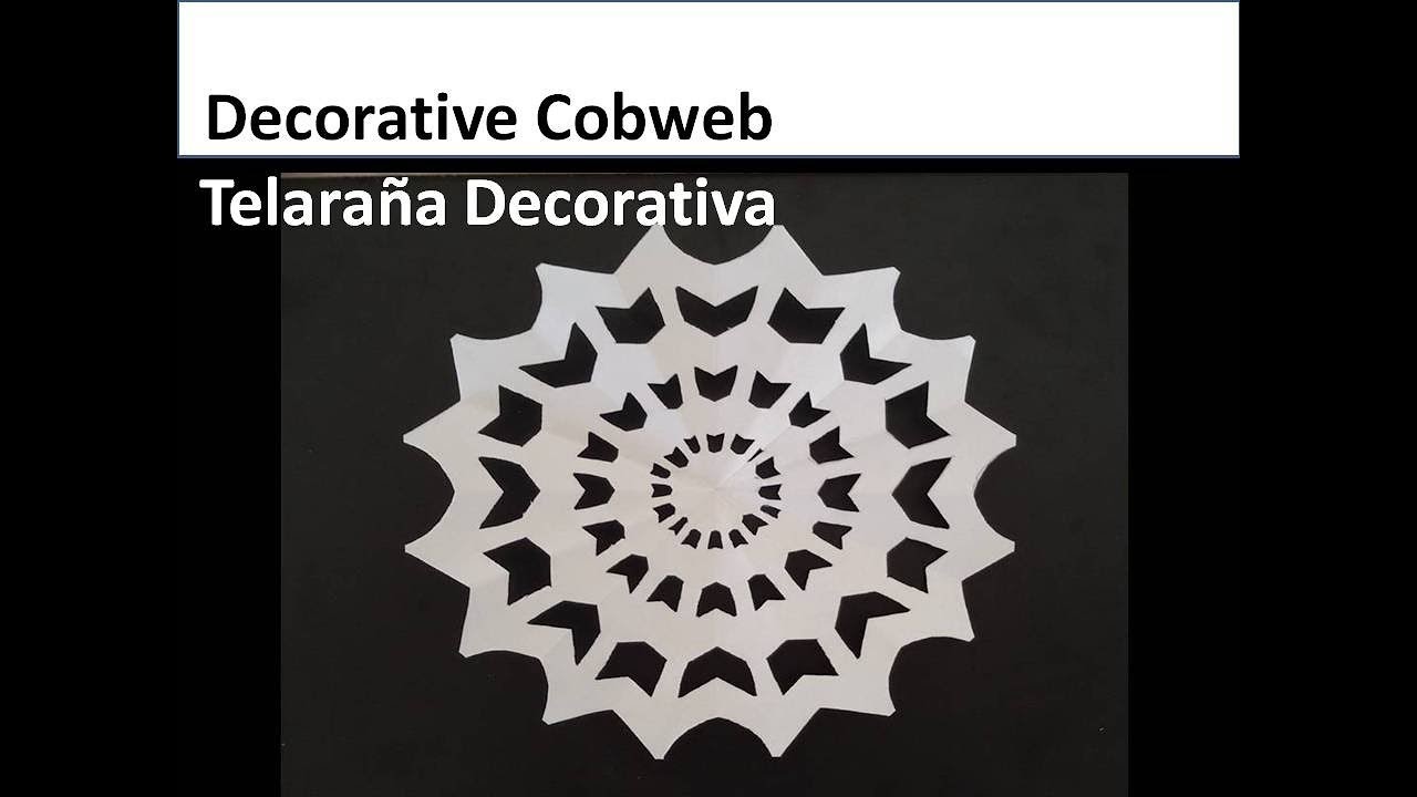 Decorative Kirigami Cobweb Crafts - Telaraña Decoración Manualidades Halloween