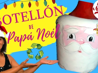 Diy-como Pintar  Botellon  -Papa Noel  ????????