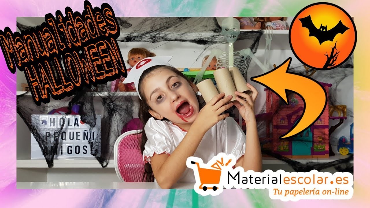 ????MANUALIDADES PARA HALLOWEEN ????| MANUALIDADES FÁCILES PARA NIÑOS con MATERIAL ESCOLAR????????????