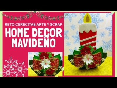 #tutorial????Home Decor⛄Vela Navideña #AdornoNavideño ????Reto Cerecitas Arte y Scrap