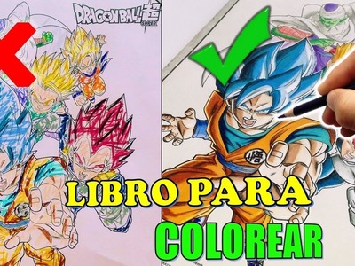 Artista profesional colorea un libro  de Dibujos para Niños | Dragon Ball super|